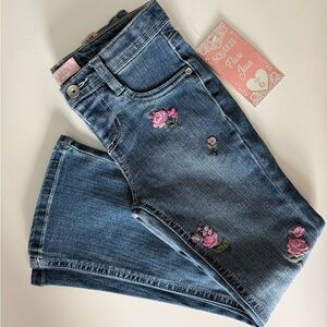 Floral Embroidered Kids Jeans
